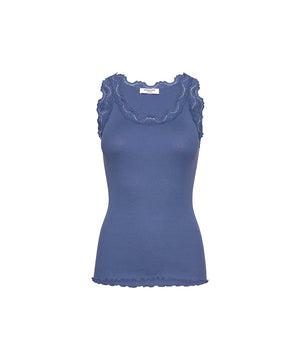 Babette - Silk Top w/lace - 054 DUTCH BLUE