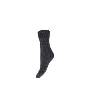 Decoy - Cosy Ankle Sock - 1130 MØRK GRÅ MELANGE