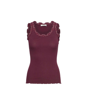 Babette - Top Regular W/Vintage Lace - 028 TAWNY PORT