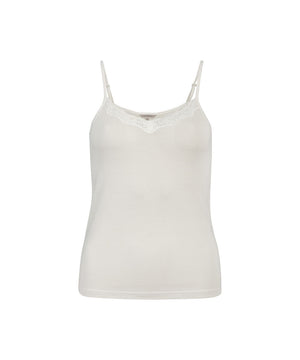 Silk Jersey - Camisole W.lace - 00 Off-white