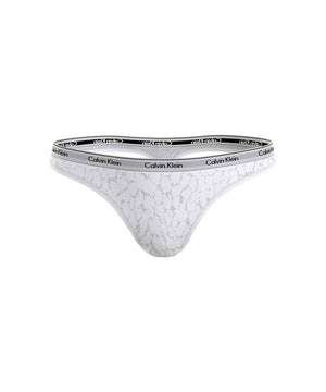 Modern Logo W/ Lace - Thong - 100 WHITE