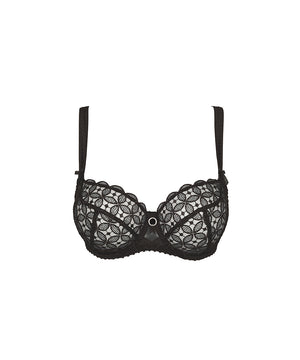 Romy - Underwired low-necked bra - 0499 REGLISSE