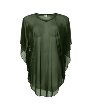 Swimwear - Beach Poncho - W076 OLIVE