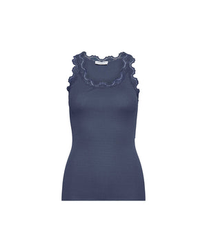 Babette - Top Regular W/Vintage Lace - 183 TRUE NAVY
