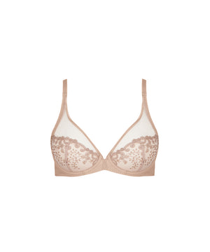 Delice - Plunging Underwired Bra - 709 PEAU