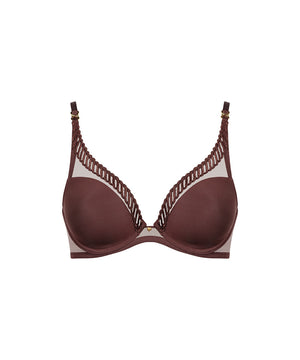 Sheer Emotion - Underwired Triangle Bra - SEPA SEPIA