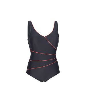 Daniella Classic - Swimsuit - W114 GRAPHITE/CORAL