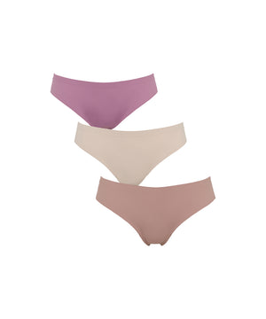 Seamless - String W Lace 3-pack - 190 DUSTY ROSE