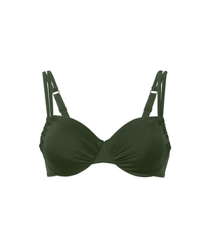 Swimwear - Adjustable Bikini Top - W076 OLIVE