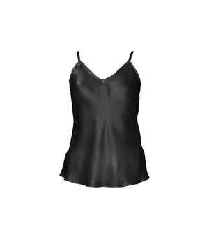Silk Woven - Camisole W/Cording - 02 BLACK