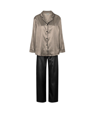 Satin - Long Sleeve Pyjamas - 1091 BLACK/MOON