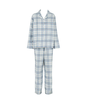 Check - Flannel Pyjamas - 007 LIGHT BLUE