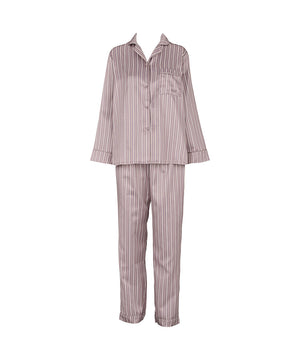 Leo - Sateen Pyjamas Aop - 053 ORCHID DREAM