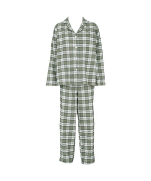 Check - Flannel Pyjamas - 522 DUSTY GREEN