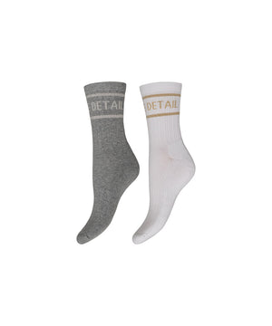 Hype the Detail - Tennis Sock 2-Pk - 9007 MULTIFARVET