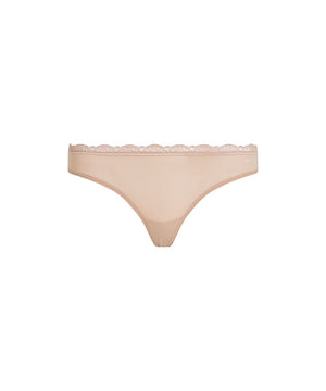 Mf Stretch W Lace - Thong - 7NS CEDAR