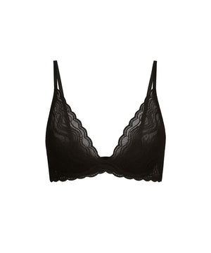 Sensual Stretch Lace - Lightly Lined Plunge - UB1 BLACK
