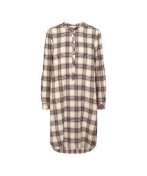 Cotton - Flannel Nightshirt - 1090 PLUM/VINTAGE