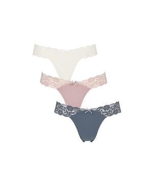 Seamless - String W On Side 3-Pack - 257 GRISAILLE GREY