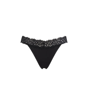 Soft Stretch Lace - Coordinate Thong - 101 BLACK