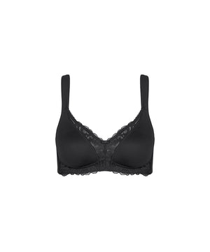Modern Lace+cotton - Bh Uden Bøjle - 0004 BLACK