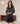 Homewear - Cotton & satin - Satin Long Sleeve Nightshirt - 02 BLACK