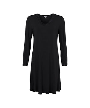 Bamboo - Long Sleeve Nightdress - 02 BLACK