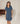 Bamboo - short sleeve nightdress with - 223 DENIM BLUE