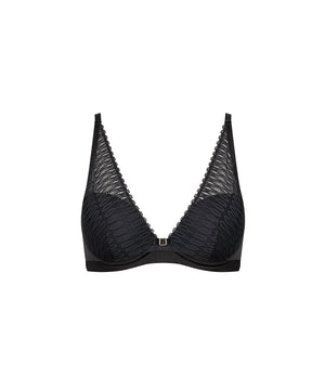 Aura Spotlight - Vatteret Bh Med Bøjle WP - 0004 BLACK