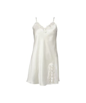 Pure Silk - Slip w.lace - 00 OFF-WHITE