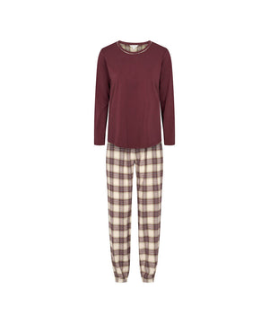 Cotton - Flannel Pyjamas - 221 PLUM