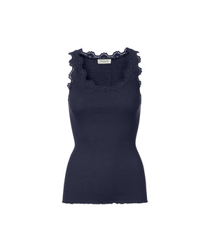 Babette - Top Regular W/Vintage Lace - 135 NAVY