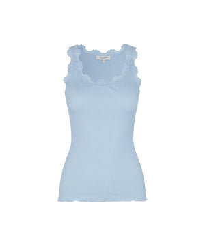 Babette - Silk Top w/lace - 205 HEATHER SKY